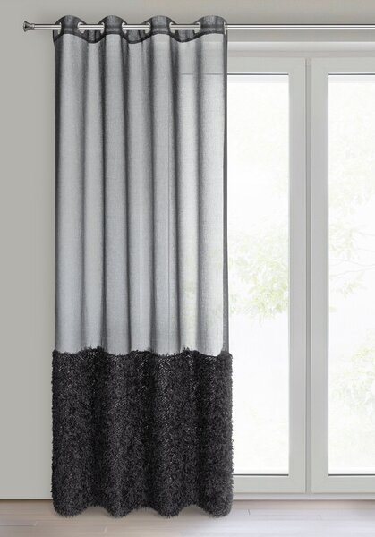 ZÁCLONA NA KRÚŽKOCH MARION 140X250 CM ČIERNA