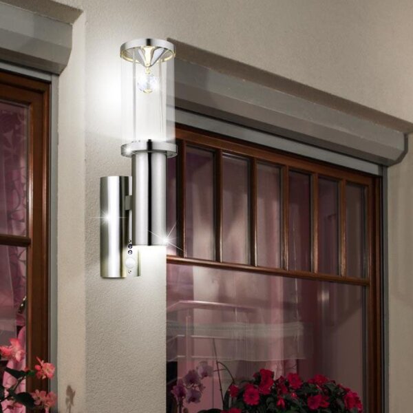 Eglo 94126 - LED vonkajšie osvetlenie so senzorom TRONO 2 1xGU10/3W + 1xLED/3,7W IP44