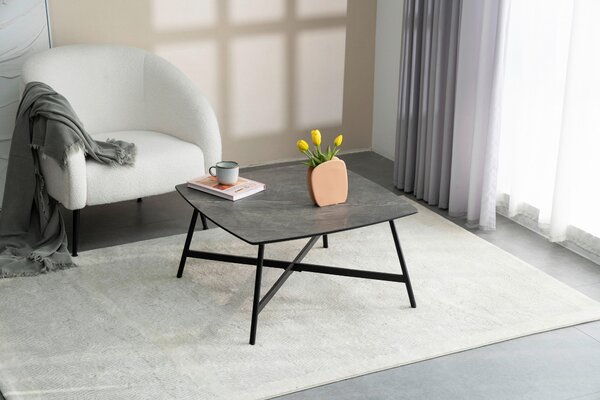 KONFERENČNÝ STOLÍK, sivá, kov, kompozitné drevo, 80/80/42 cm MID.YOU - Stolíky do obývačky, Online Only