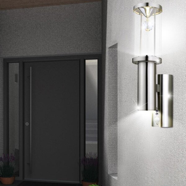 Eglo 94126 - LED vonkajšie osvetlenie so senzorom TRONO 2 1xGU10/3W + 1xLED/3,7W IP44