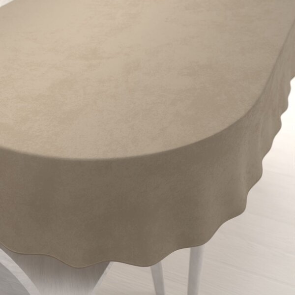 Biante Zamatový oválny obrus Velvet Prémium SVP-030 Sivobéžový 50x100 cm