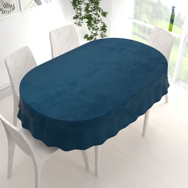 Biante Zamatový oválny obrus Velvet Prémium SVP-028 Petrolejovo modrý 50x100 cm