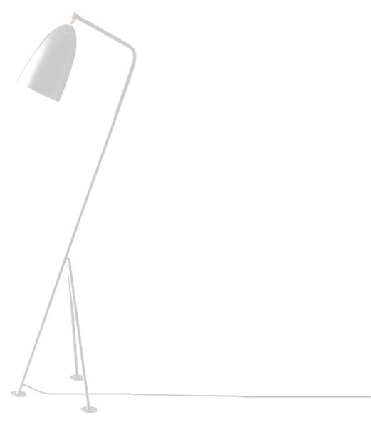 KONDELA Stojacia lampa, biely kov, CINDA TYP 24 YF6250-W