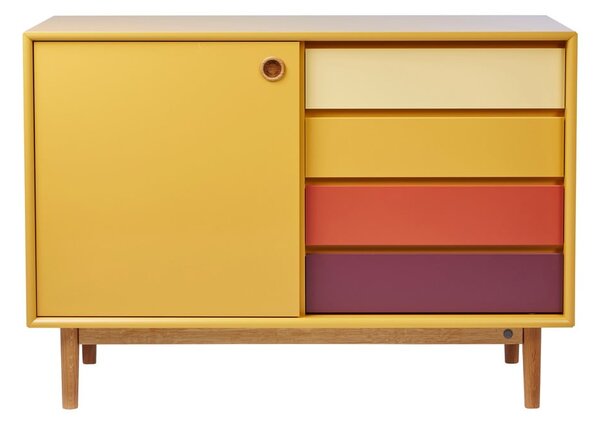 Horčicovožltá komoda Tom Tailor Color Box, 114 x 80 cm