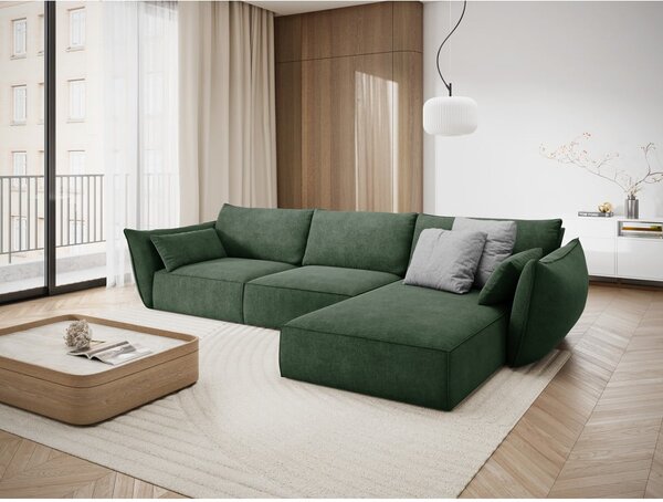 Tmavozelená rohová pohovka (pravý roh) Vanda - Mazzini Sofas