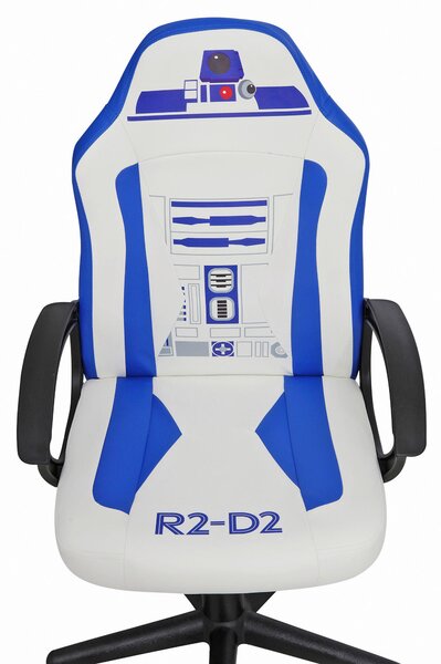 HERNÁ STOLIČKA, vzhľad kože, modrá, biela Star Wars - Online Only kancelárie, Online Only