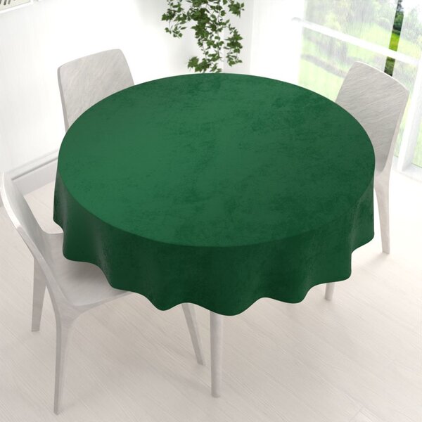 Biante Zamatový okrúhly obrus Velvet Premium SVP-032 Zelený Ø 110 cm