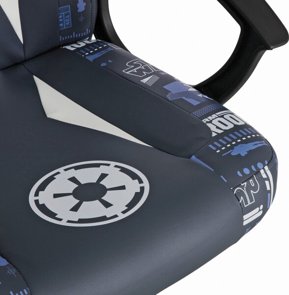 HERNÁ STOLIČKA, vzhľad kože, sivá, čierna, biela, svetlomodrá Star Wars - Online Only kancelárie, Online Only