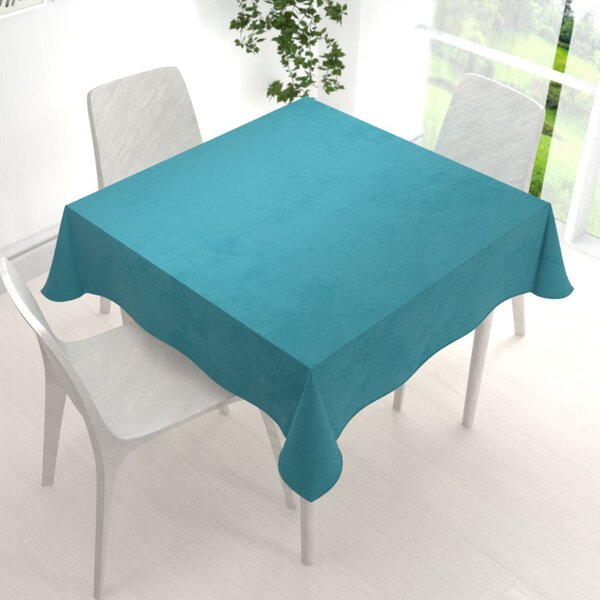 Biante Zamatový štvorcový obrus Velvet Prémium SVP-035 Tyrkysovo modrý 120x120 cm