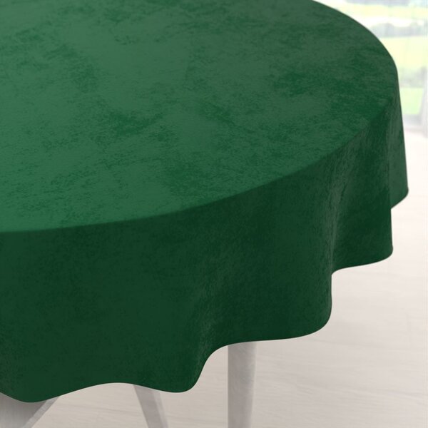 Biante Zamatový okrúhly obrus Velvet Premium SVP-032 Zelený Ø 110 cm