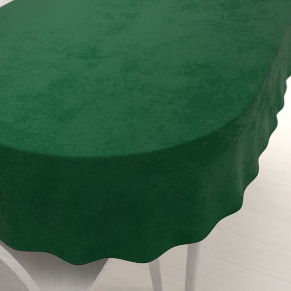 Biante Zamatový oválny obrus Velvet Prémium SVP-032 Zelený 60x100 cm
