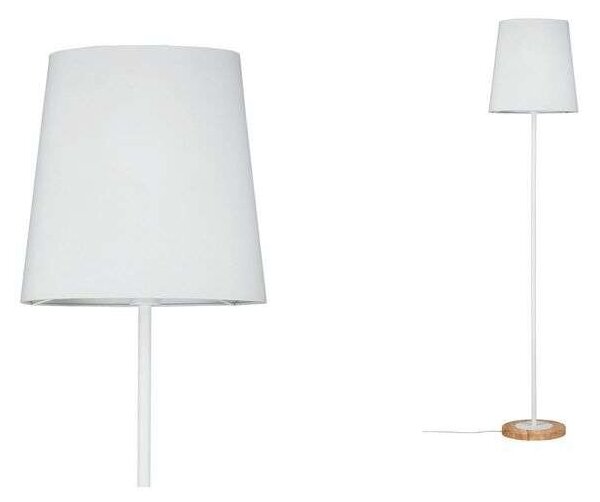Paulmann - Stellan Stojaca Lampa Biela/Drevo