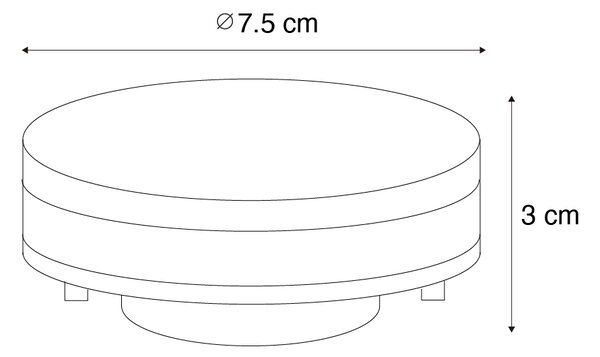 Sada 5 LED žiaroviek GX53 7W 750 lm 3000K