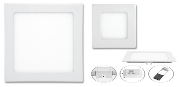 Ecolite zapustený LED panel 22,5x22,5cm,18W,2700K,IP20 (LED-WSQ-18W/2700)
