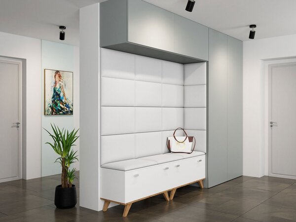 Mirjan24 Čalúnený nástenný panel Pag 50x30, Farba čalúnenia:: ekokoža Soft 017 (biela) 5903211032226