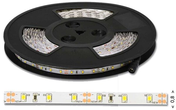 LED pásik,SMD2835,1200lm/m,IP20,8mm studená biela (DX-60SMD-6000)