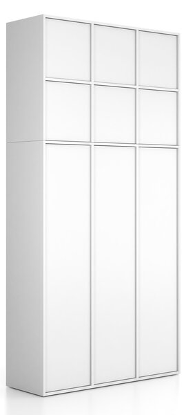 Nadstavba pre skrine FRAME, 6x dvere, 1299 x 450 x 854 mm, PUSH-lock, biela