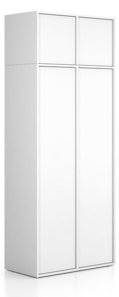 Nadstavba pre skrine FRAME, 2x dvere, 872 x 450 x 427 mm, PUSH-lock, biela