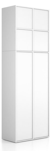 Nadstavba pre skrine FRAME, 4x dvere, 872 x 450 x 854 mm, PUSH-lock, biela