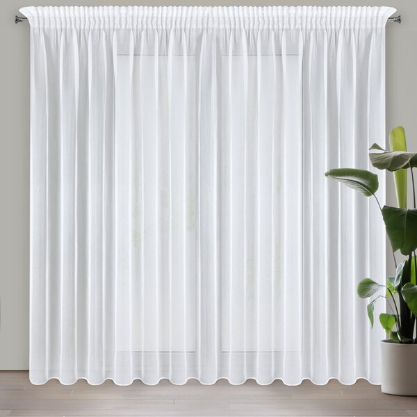 ZÁCLONA NA PÁSKE MIREA 350X270 CM BIELA