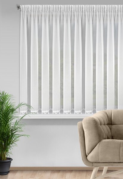 ZÁCLONA NA PÁSKE LILI 400X145 CM BIELA