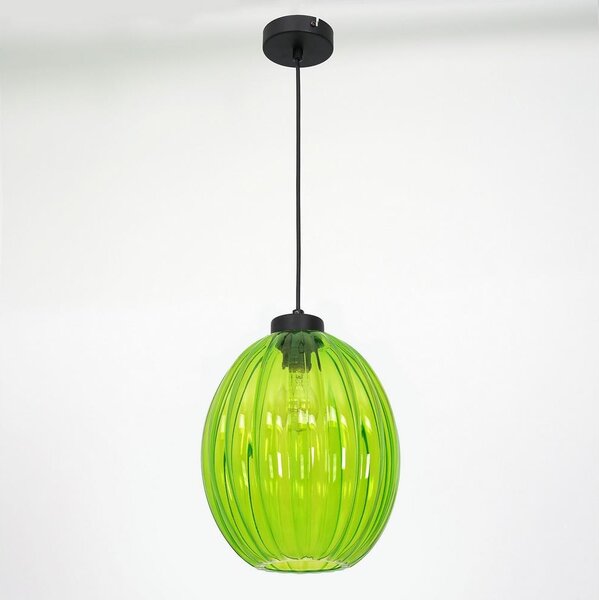 Luster na lanku BLICK 1xE27/60W/230V zelená