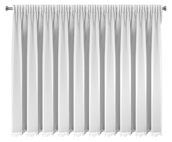 ZÁCLONA NA PÁSKE LILI 400X145 CM BIELA