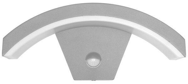 Hliníkové senzorové fasádne svietidlo STYL šedé (Z1107/PIR-SED)