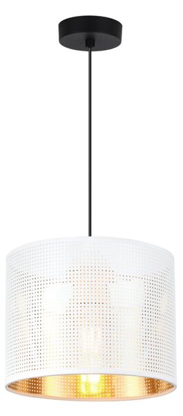 Závesné svietidlo Asti0, 1x biele PVC tienidlo, (fi 20cm), g, b