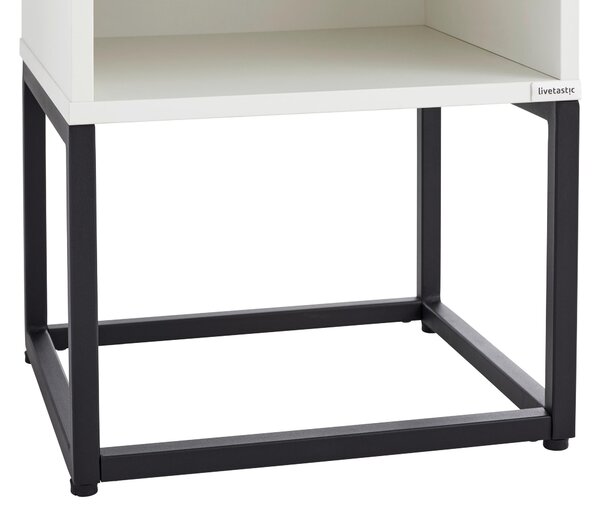 NOČNÝ STOLÍK, čierna, biela, 40/55/35 cm Livetastic - Online Only spálne, Online Only