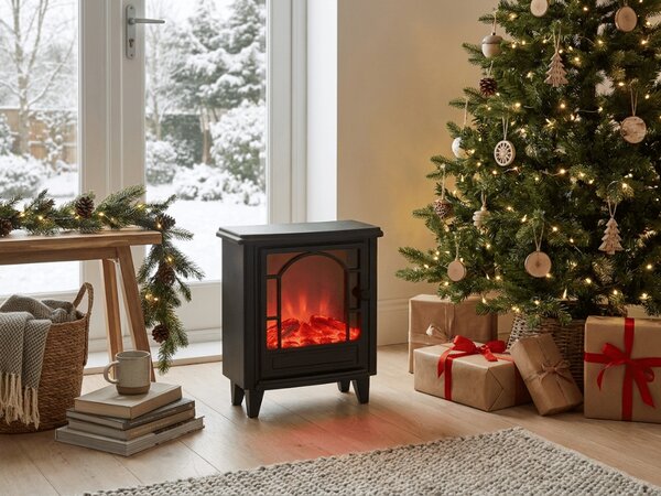 LED dekorácia krb COZY WARM 40x35 cm, čierny