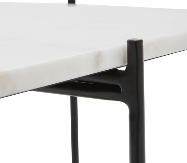 KONFERENČNÝ STOLÍK, čierna, biela, kov, kameň, 50/50/45 cm Livetastic - Stolíky do obývačky, Online Only