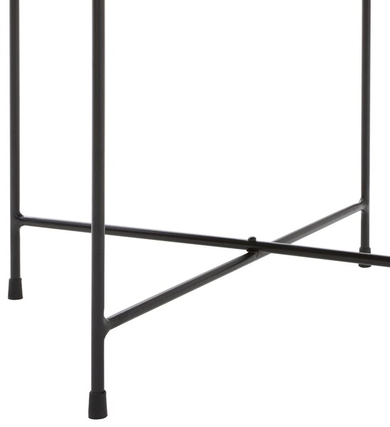 KONFERENČNÝ STOLÍK, čierna, biela, kov, kameň, 50/50/45 cm Livetastic - Stolíky do obývačky, Online Only