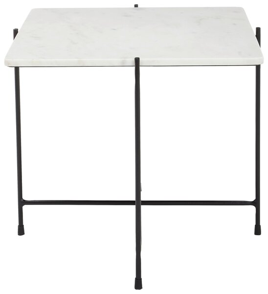 KONFERENČNÝ STOLÍK, čierna, biela, kov, kameň, 50/50/45 cm Livetastic - Stolíky do obývačky, Online Only