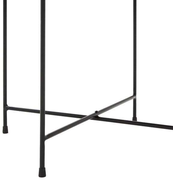 KONFERENČNÝ STOLÍK, hnedá, čierna, kov, kameň, 50/50/45 cm Livetastic - Stolíky do obývačky, Online Only