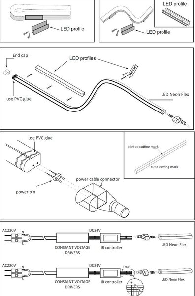 LED NEON FLEX SMD3528 24V/DC 12W/m IP65 TEPLÁ BIELA (99LED950)