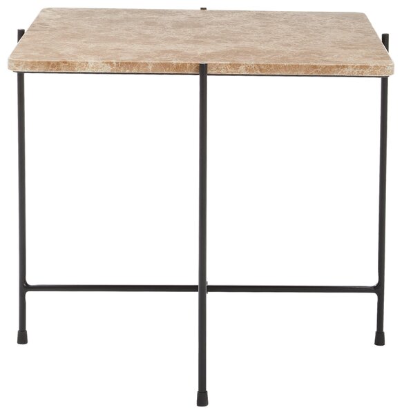 KONFERENČNÝ STOLÍK, hnedá, čierna, kov, kameň, 50/50/45 cm Livetastic - Stolíky do obývačky, Online Only