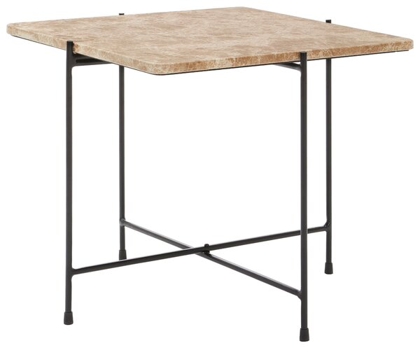 KONFERENČNÝ STOLÍK, hnedá, čierna, kov, kameň, 50/50/45 cm Livetastic - Stolíky do obývačky, Online Only