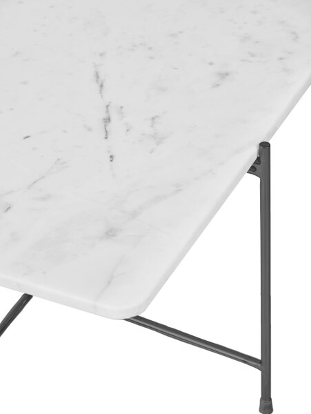 KONFERENČNÝ STOLÍK, čierna, biela, kov, kameň, 50/50/45 cm Livetastic - Stolíky do obývačky, Online Only