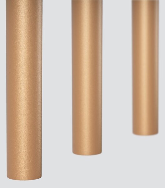 Závesné svietidlo Pastelo, 3x zlaté kovové tienidlo