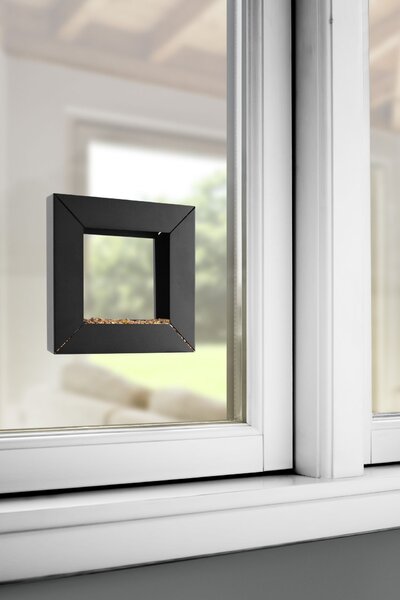 Nerezové krmítko pre vtáky Frame Black