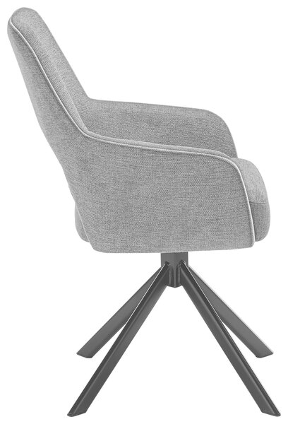 STOLIČKA S PODRÚČKAMI, železo, sivá, čierna SetOne by Musterring - Stoličky, Online Only