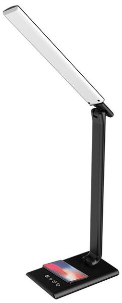LED lampička MEGGIE čierna stmievateľná s bezdrôtovým nabíjaním a USB 8W (DL3304/B)
