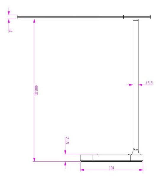 LED lampička JENY stmievateľná s časovačom, bezdrôtovým nabíjaním a USB 8W (DL4305/B)