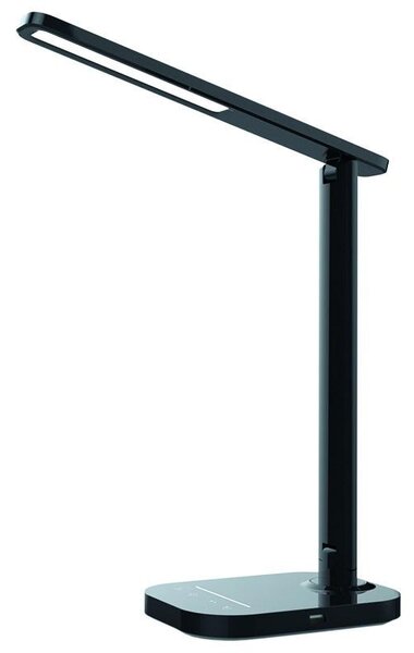 LED lampička KIARA čierna 7W stmievateľná s USB +nočné svetlo + časovač (DL4304/B)