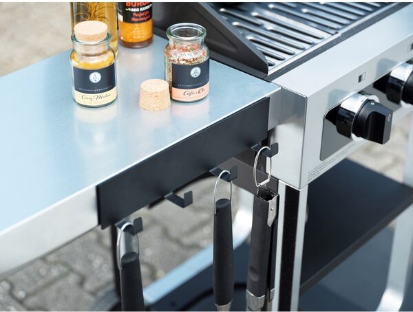 Čierna magnetická lišta na kuchynské náčinie Wenko Black Outdoor Kitchen Ima