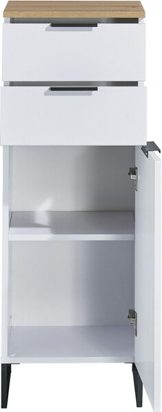 STREDNE VYSOKÁ SKRINKA, biela, farba duba, 38/106/32 cm home24 - Kúpeľňové skrinky, Online Only