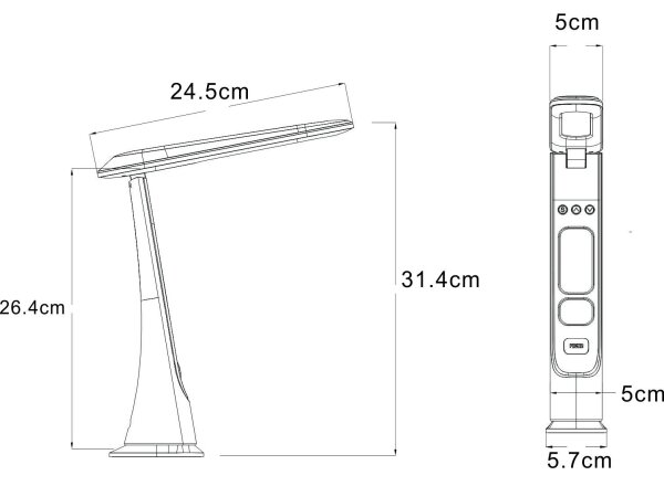 Globo 58476 - LED stmievateľná dotyková nabíjacia stolová lampa AVERIE LED/2W/5V