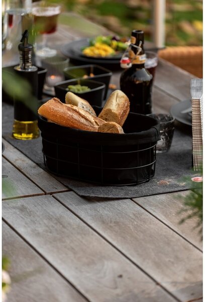 Čierna ošatka na pečivo so stojanom Wenko Black Outdoor Kitchen Bela