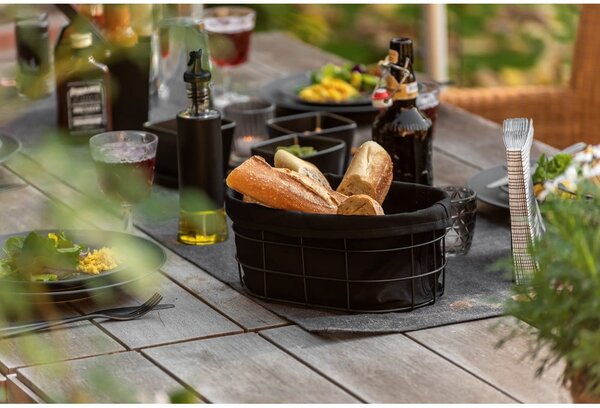 Čierna ošatka na pečivo so stojanom Wenko Black Outdoor Kitchen Bela